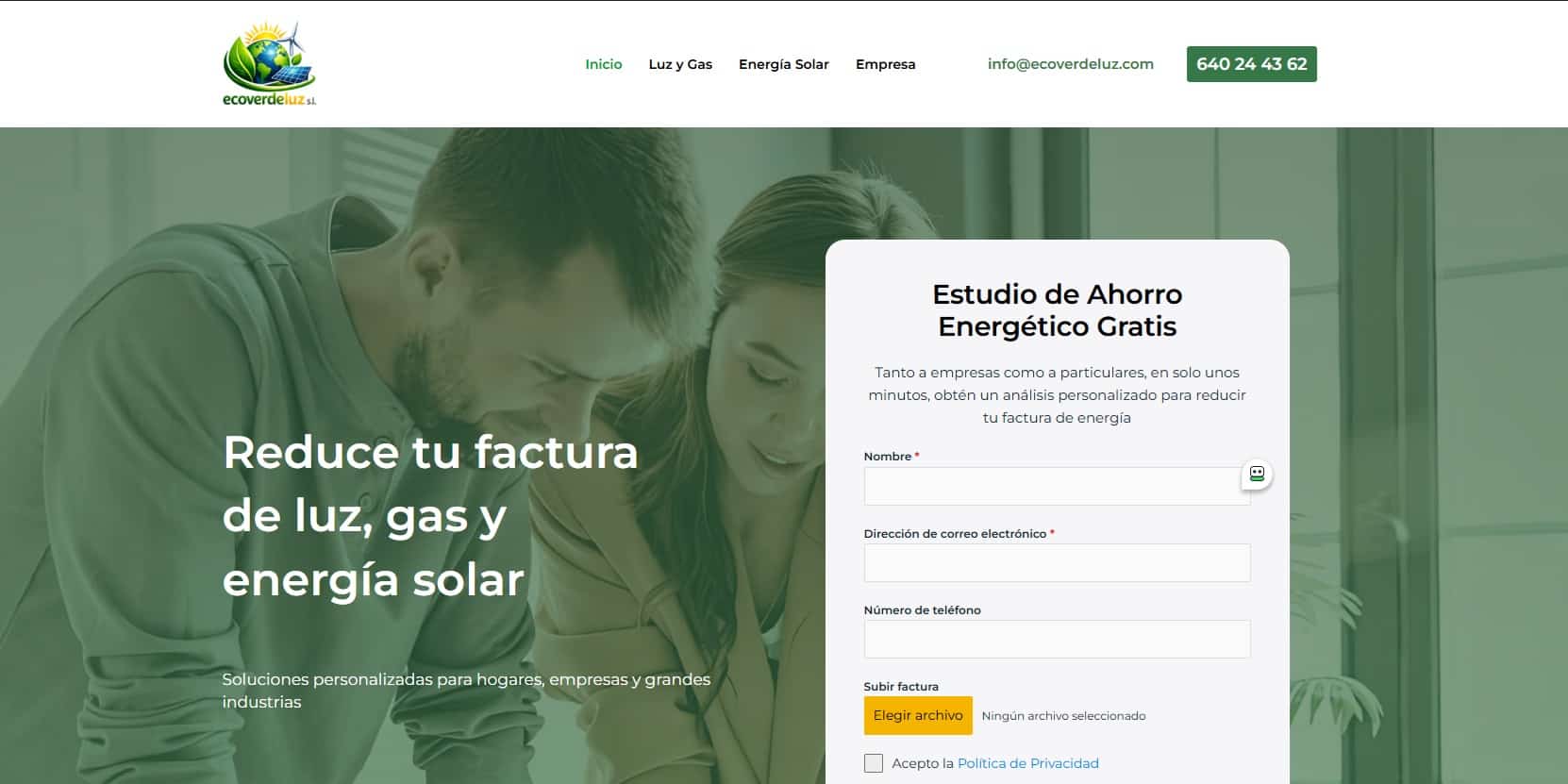 Web energía solar